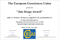 Jim Dooge Award 2018