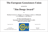 Jim Dooge Award 2015